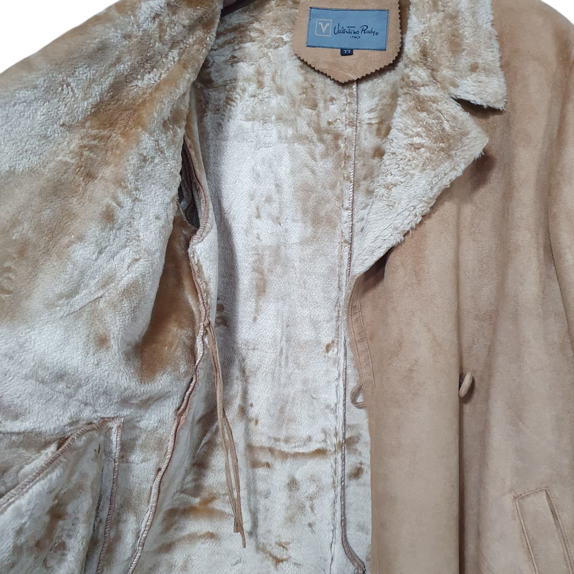 (77) 빈티지 카멜 베이지 롱 무스탕 코트 모리걸 상품이미지9