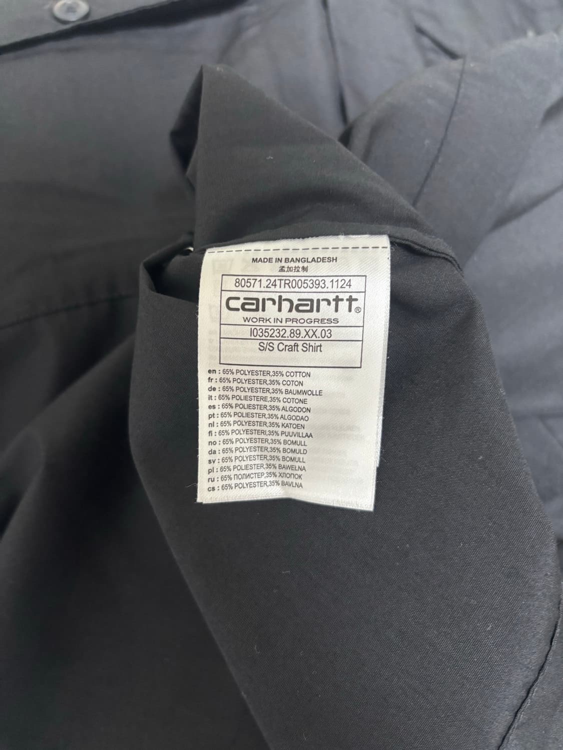 칼하트 Wip Craft Shirt Black M 상품이미지5