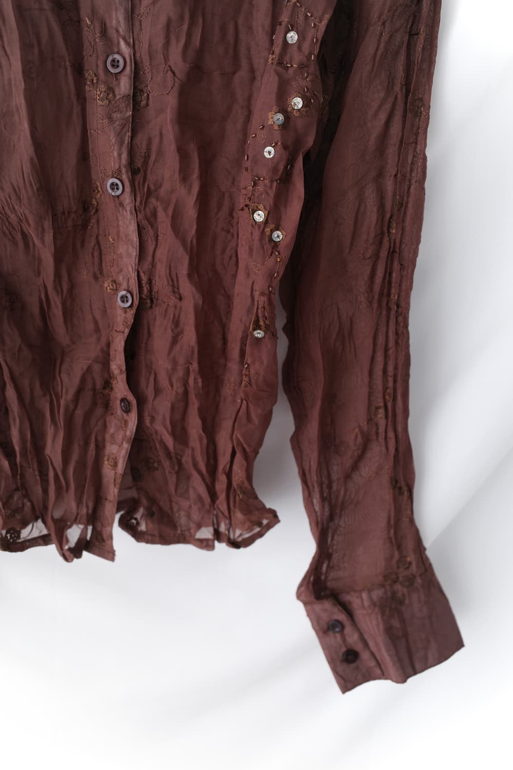 beads see-through shirt 상품이미지4