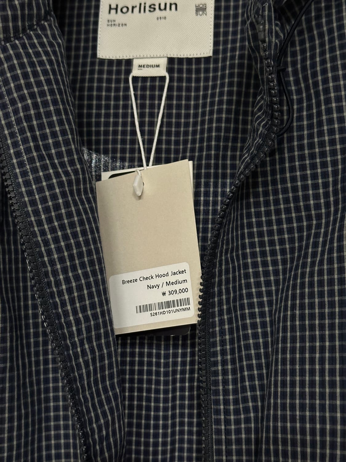 홀리선 26SS 바람막이 체크자켓 (네이비) 상품이미지8