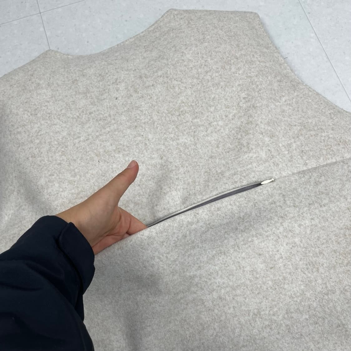 아르노드프랑스 ARNODEFRANCE 아이보리 패딩 조끼 XL 상품이미지8