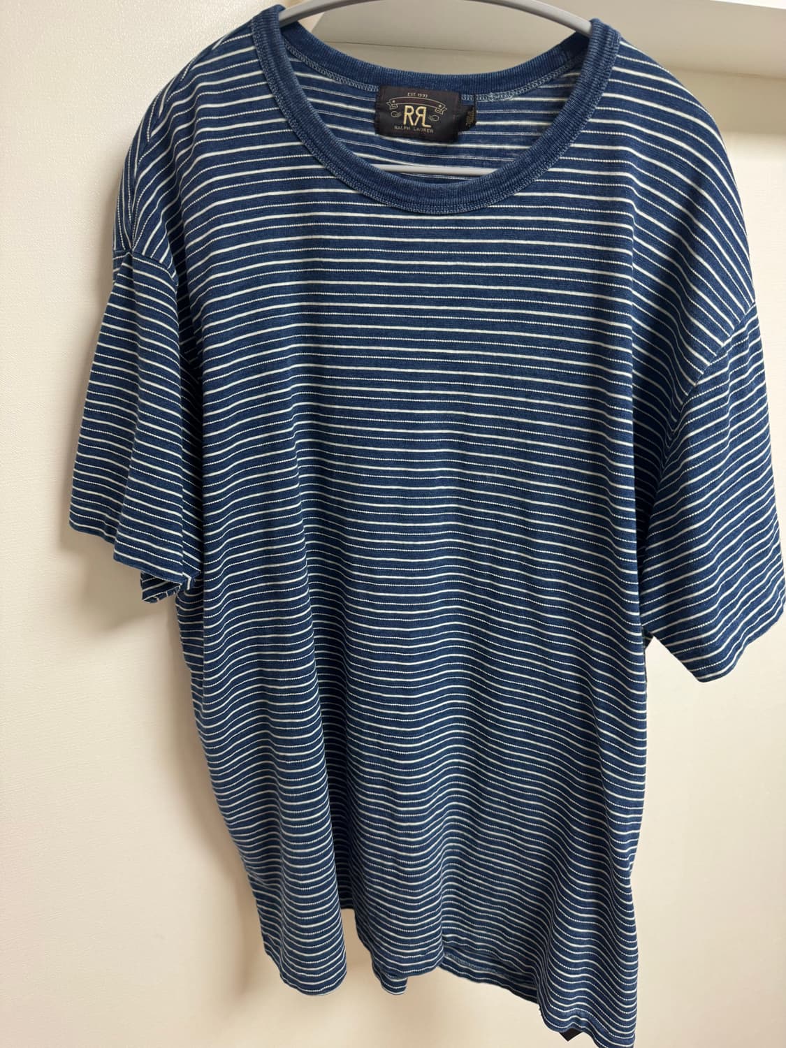 [XXL/새제품급] RRL 인디고 스트라이프 저지 티셔츠 (풀태그 포함) 상품이미지2