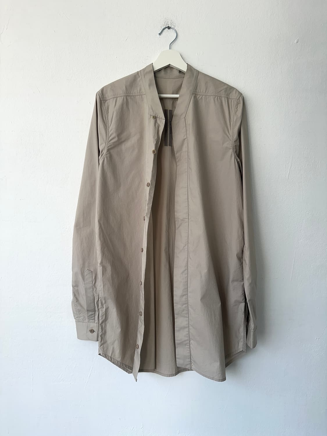 릭오웬스 FAUN 베이지 하이넥 셔츠 자켓 상품이미지5