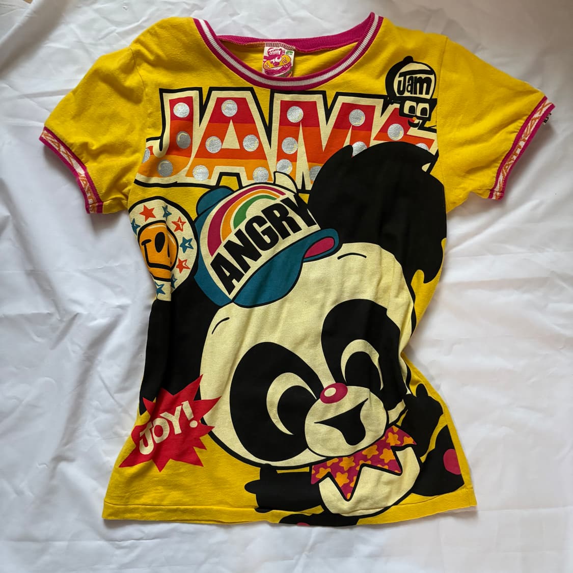 빈티지 아메카지 갸루 하라주쿠 패션 데코라 키치 반팔 티셔츠  상품이미지1