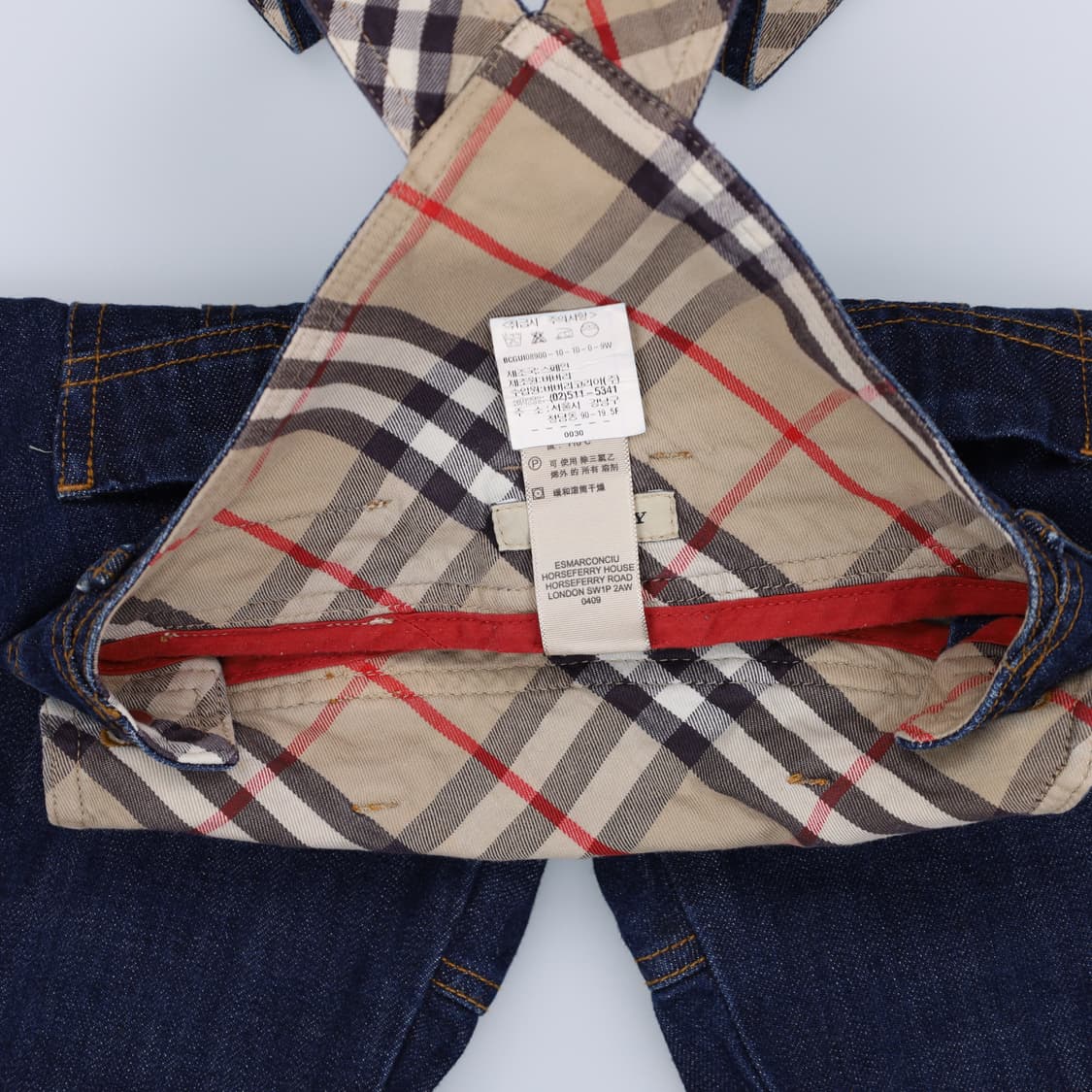 [18M] 버버리 베이비키즈 데님 오버롤 1103HR1 상품이미지6