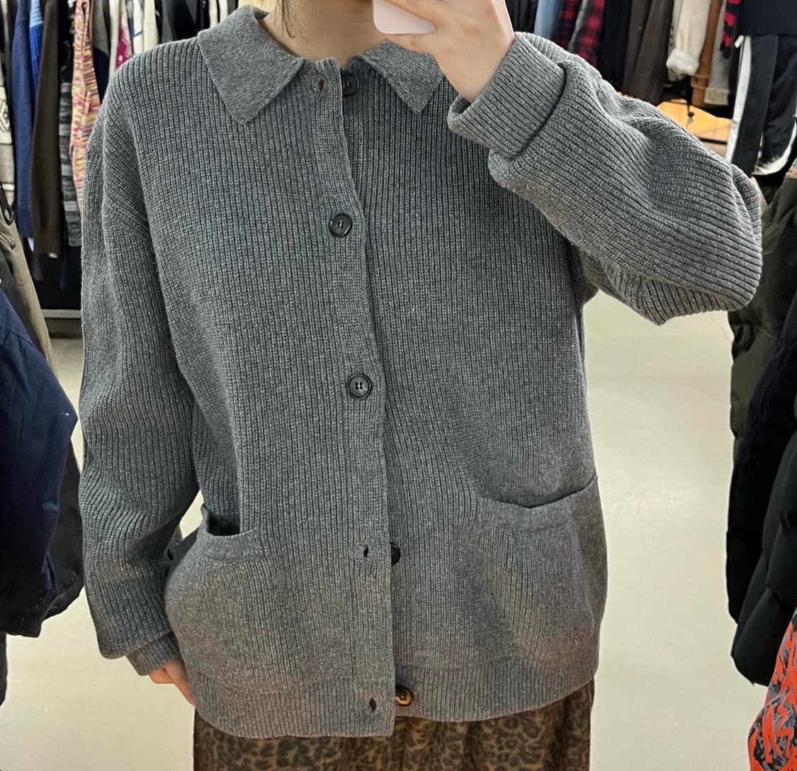 에스피오나지 카라 니트 가디건 상품이미지1