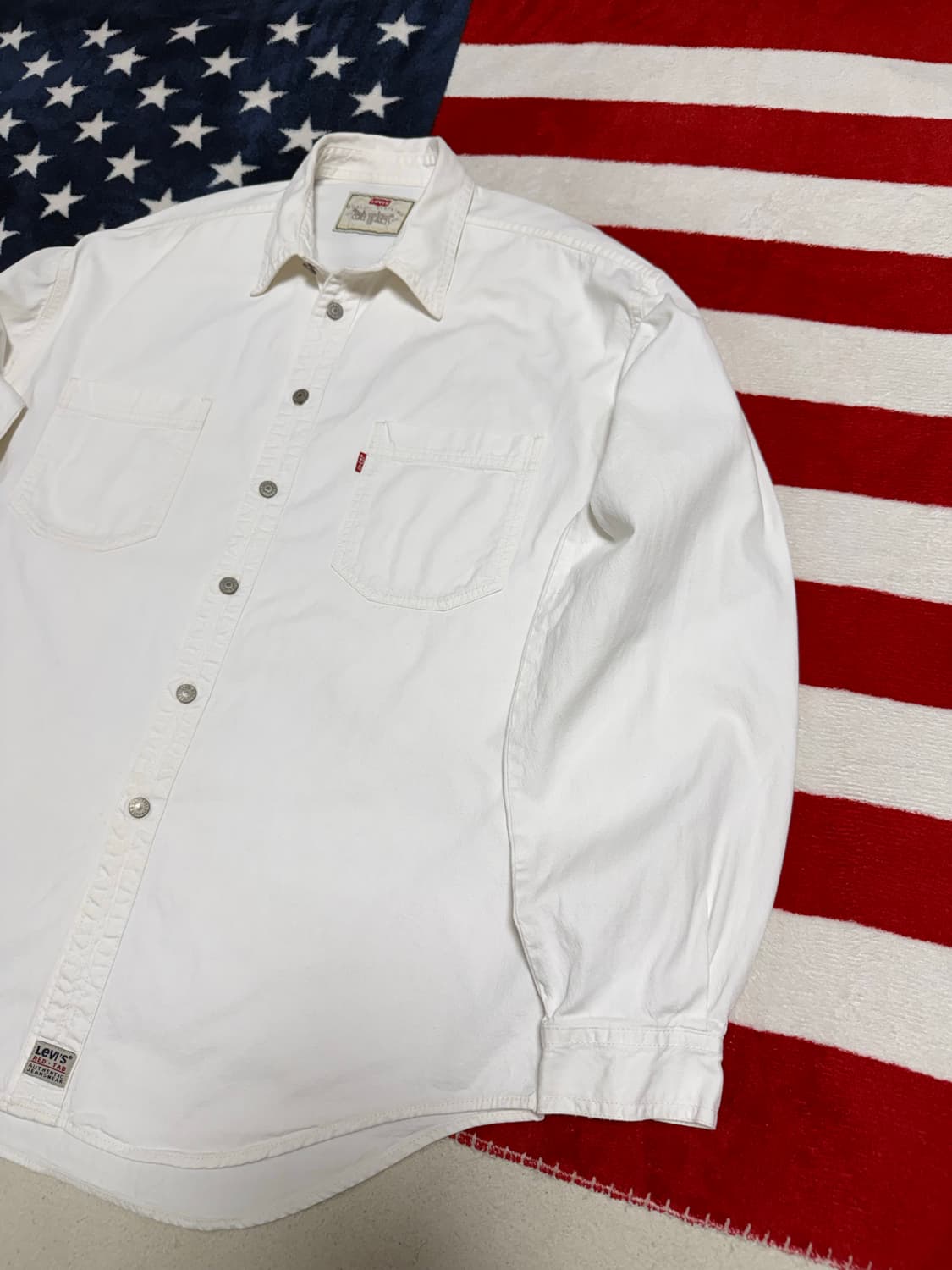 리바이스 아이보리 데님 워크셔츠 Levi’s Work Shirt [XL] 상품이미지3