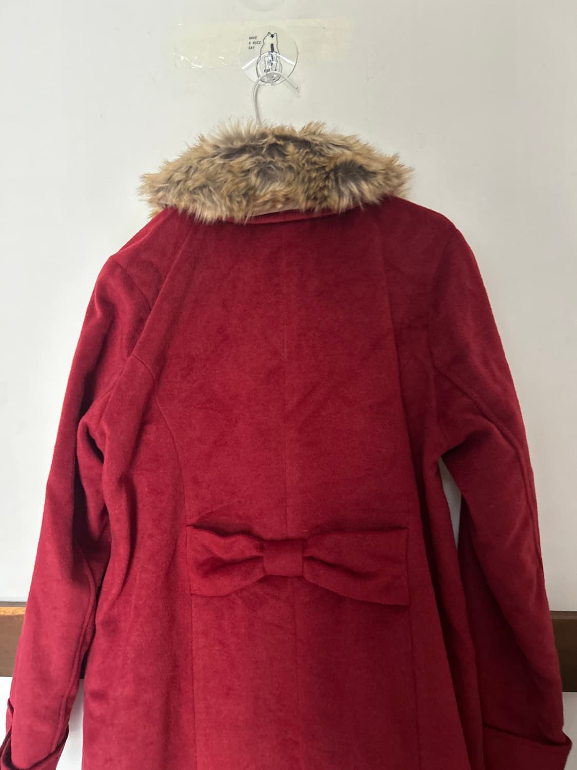 버건디 리본 코트  상품이미지5