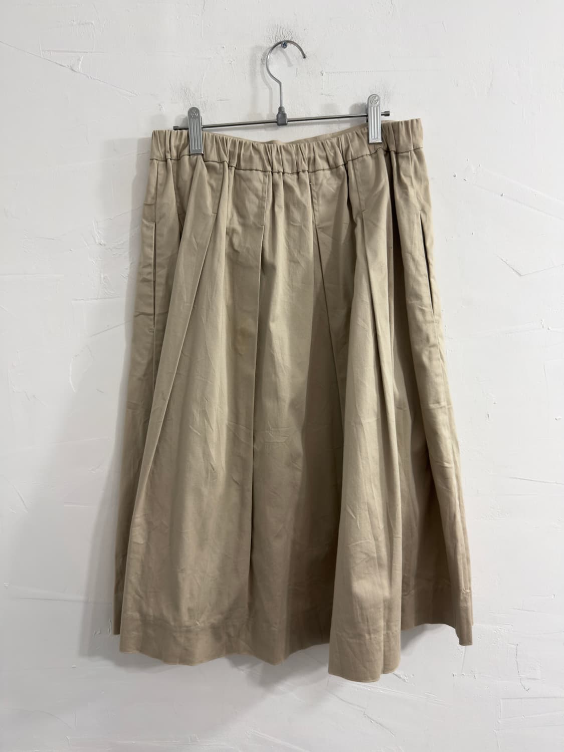 uniqlo beige pleats midi skirt 상품이미지5