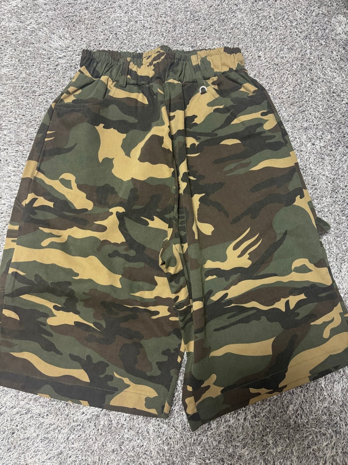 슬로우 레코드 하우스 카모 카고 반바지 상품이미지2