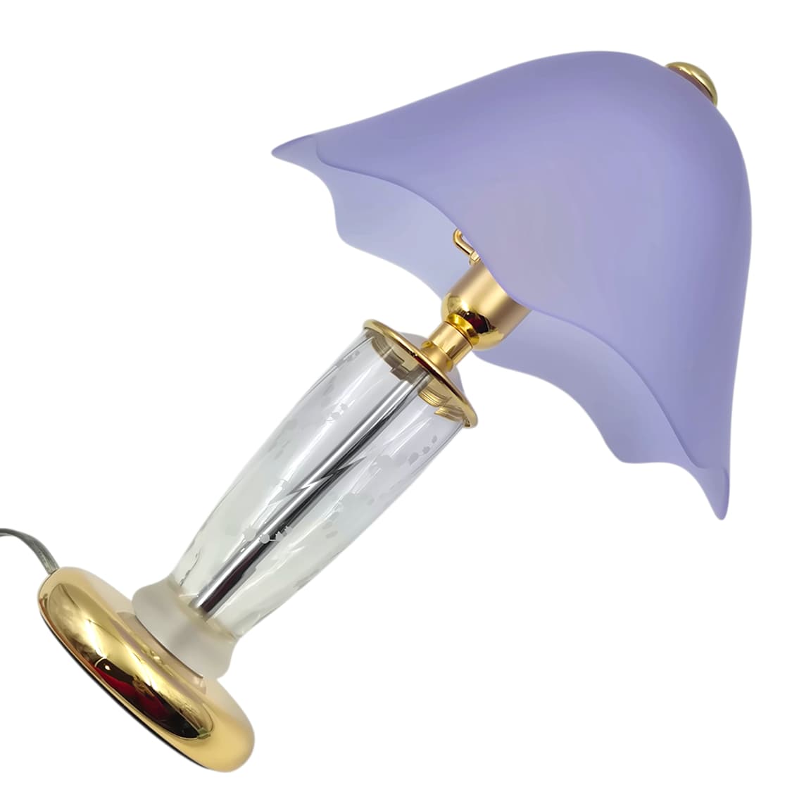 90s 호야 크리스탈 퍼플 플로랄 애칭 스탠드 램프 상품이미지7