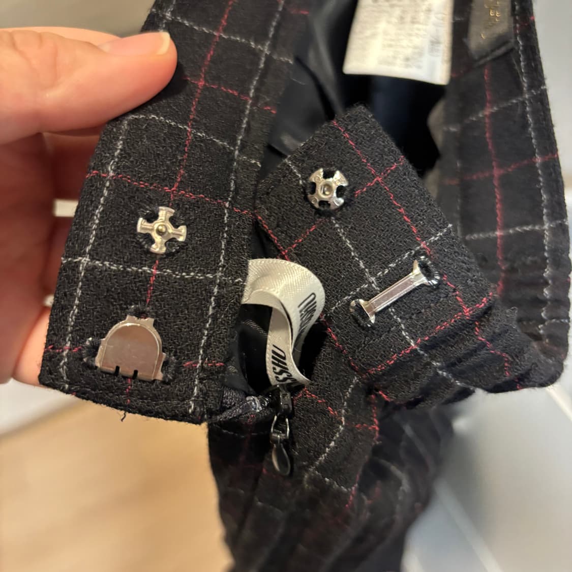 일본제 PRENON ASSHU 체크 플리츠 롱스커트 상품이미지3