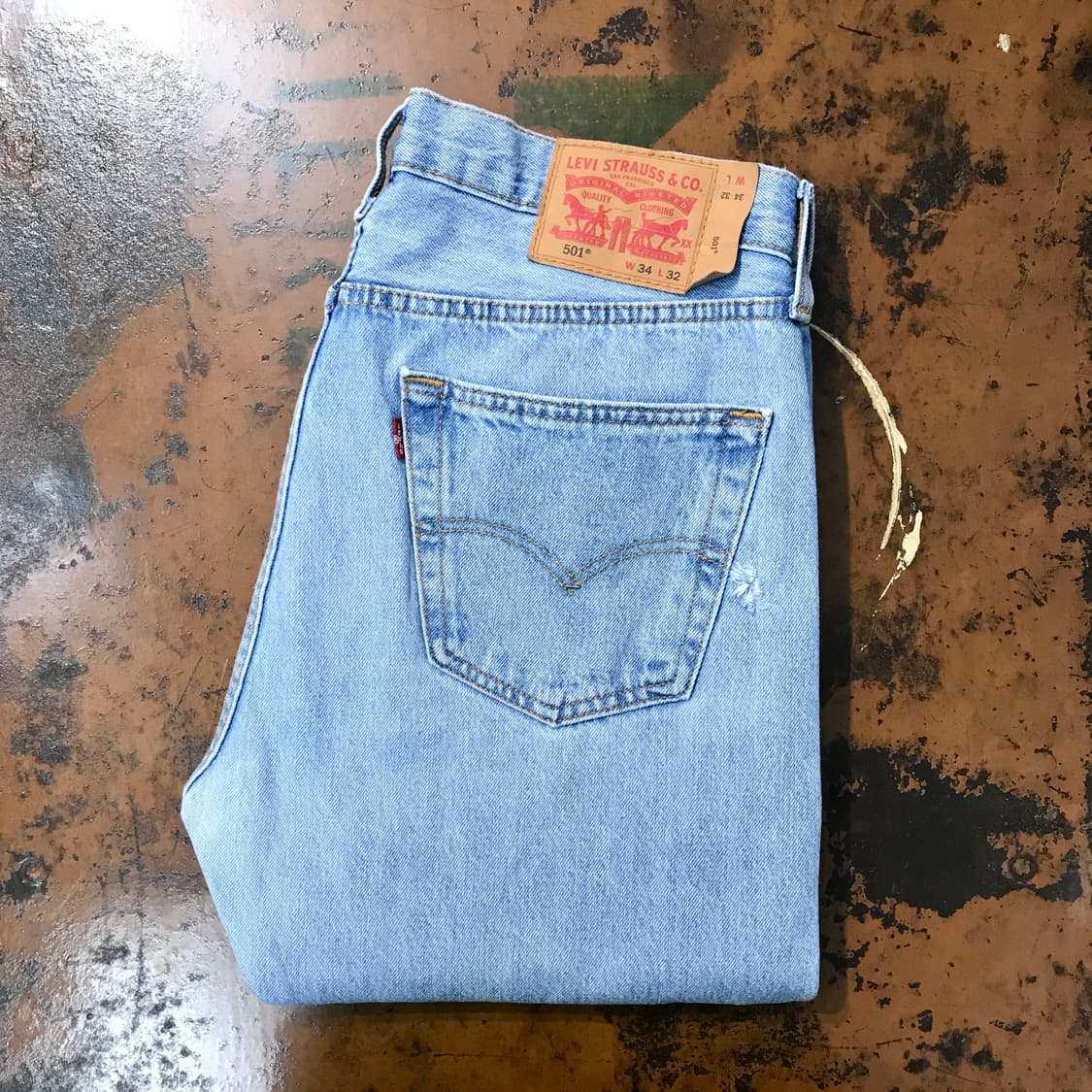 리바이스 501 연청 데님 팬츠 허리 34 35 상품이미지1