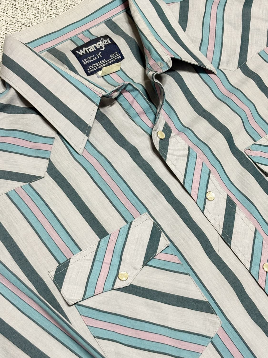 90s Wrangler 랭글러 빈티지 스트라이프 웨스턴 셔츠 상품이미지4