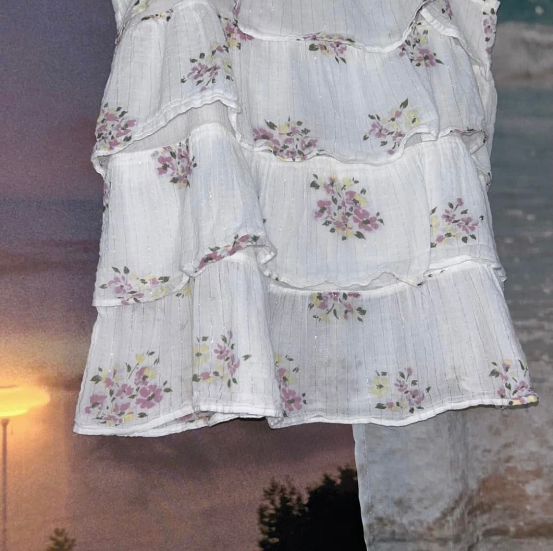 빈티지 플라워 슬리브리스 상품이미지3