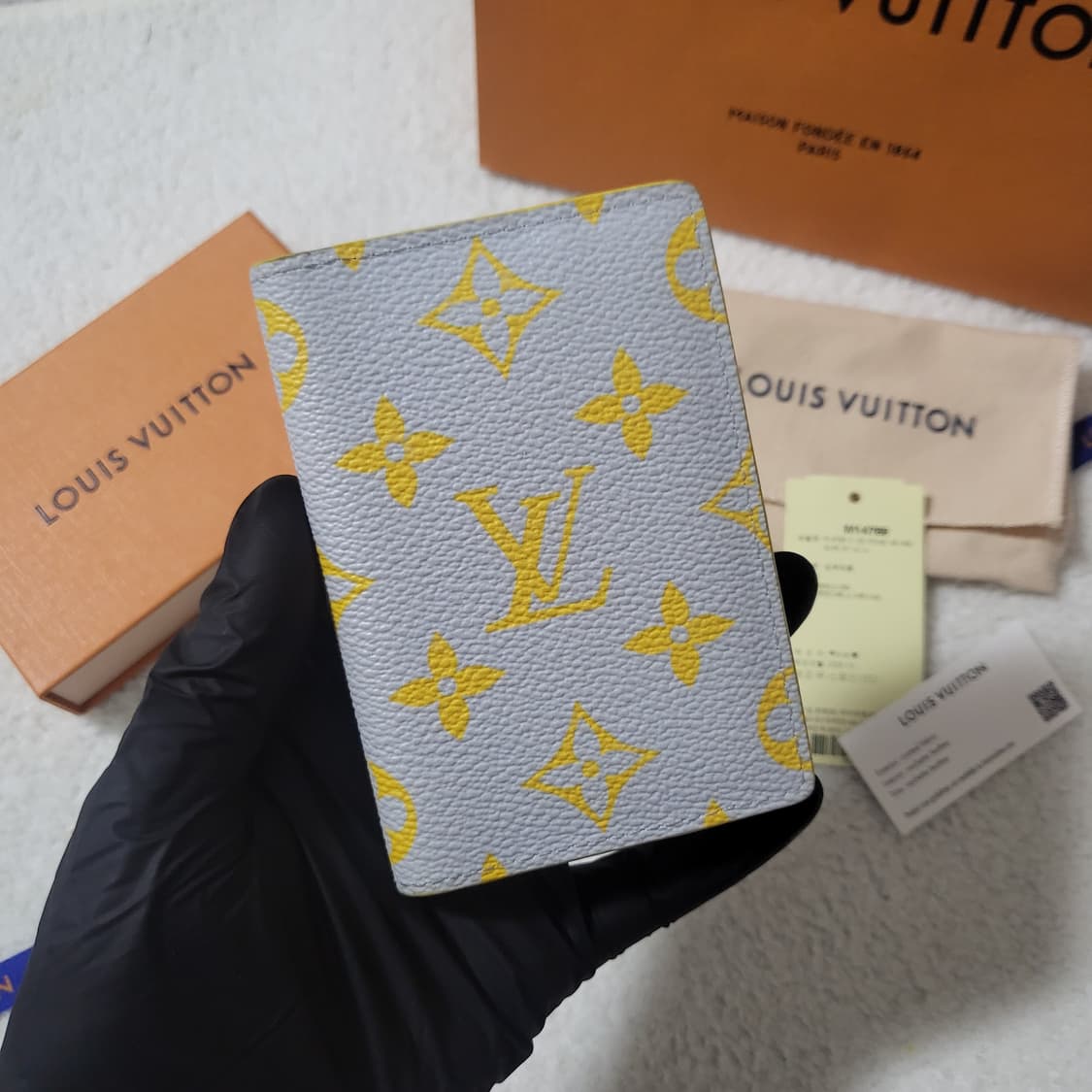 [신형/새상품급] 루이비통 모노그램 오거나이저 카드지갑 그레이 옐로우 상품이미지2