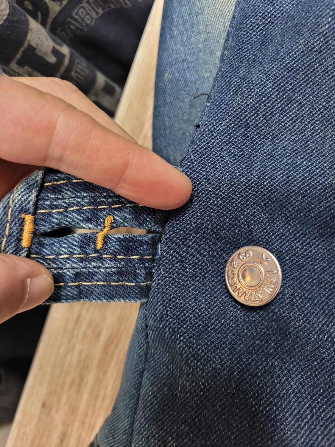 Levis 리바이스 Type1 데님 자켓 안감 후리스 청자켓 상품이미지3