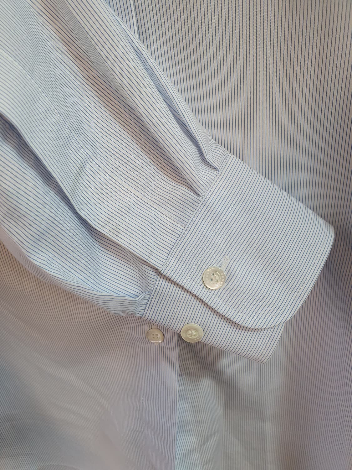 상태최상)GROVE 블루 스트라이프 셔츠 상품이미지3