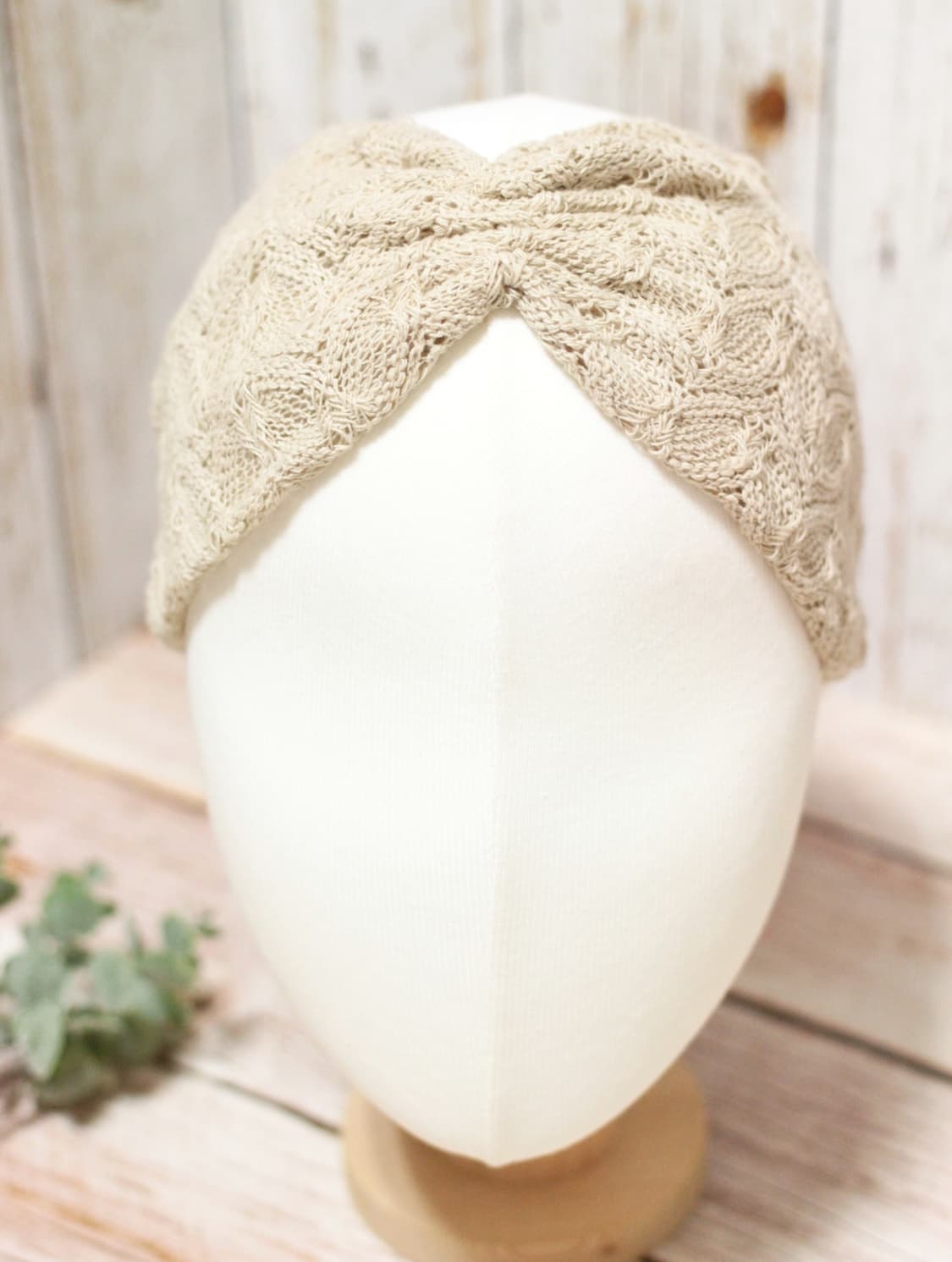 핸드메이드 베이지 니트 헤어밴드 상품이미지2