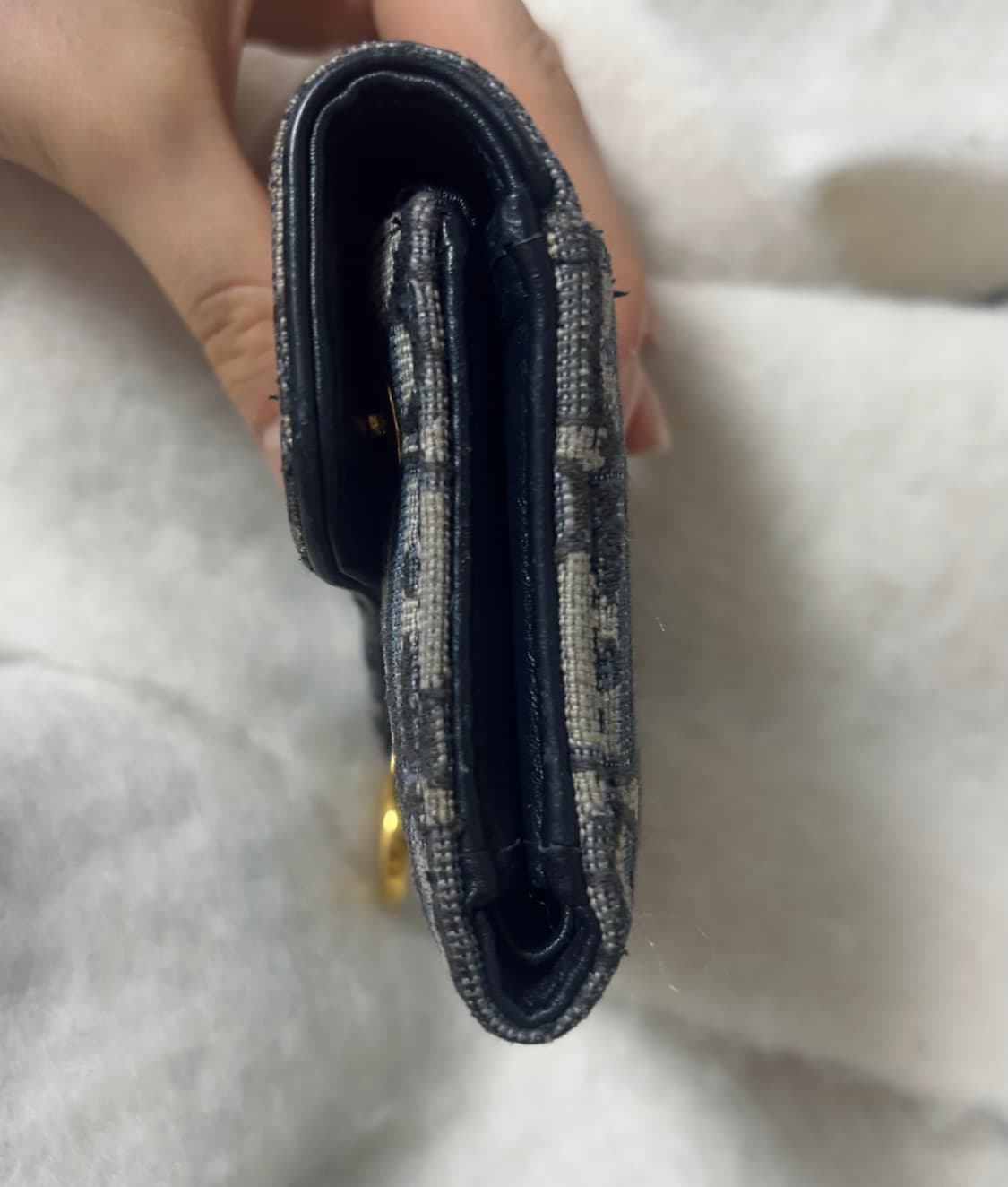 [정품]디올 오블리크 자카드 로터스 반지갑 상품이미지6