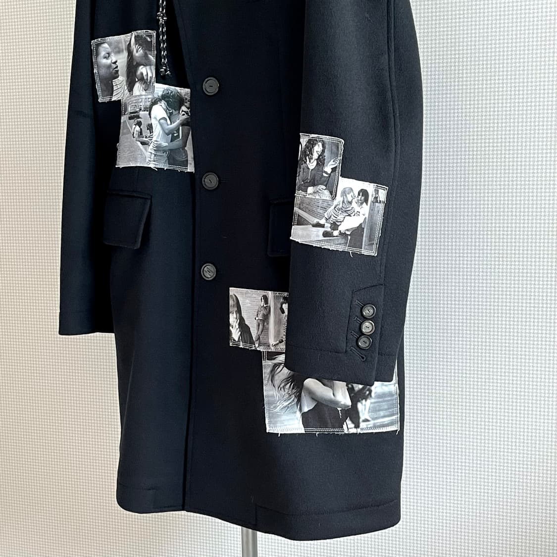 솔로이스트 24aw 패치워크 울 코트 상품이미지5