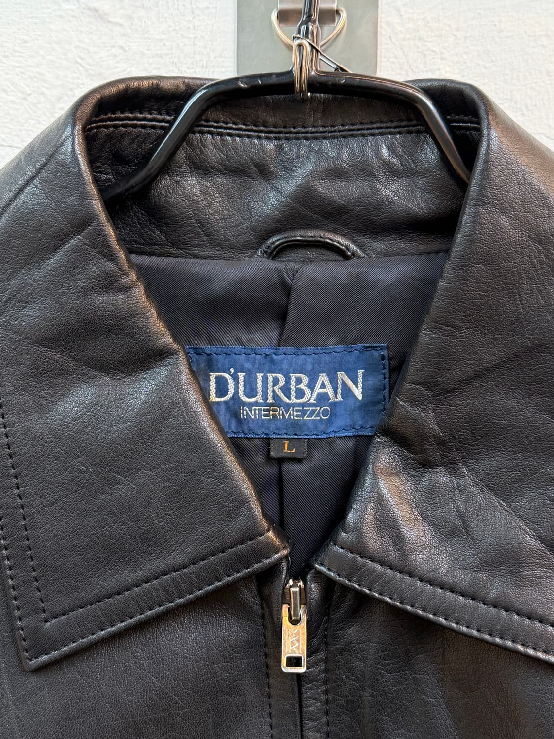 Durban 블랙 램스킨 가죽 봄버 자켓 L 상품이미지2