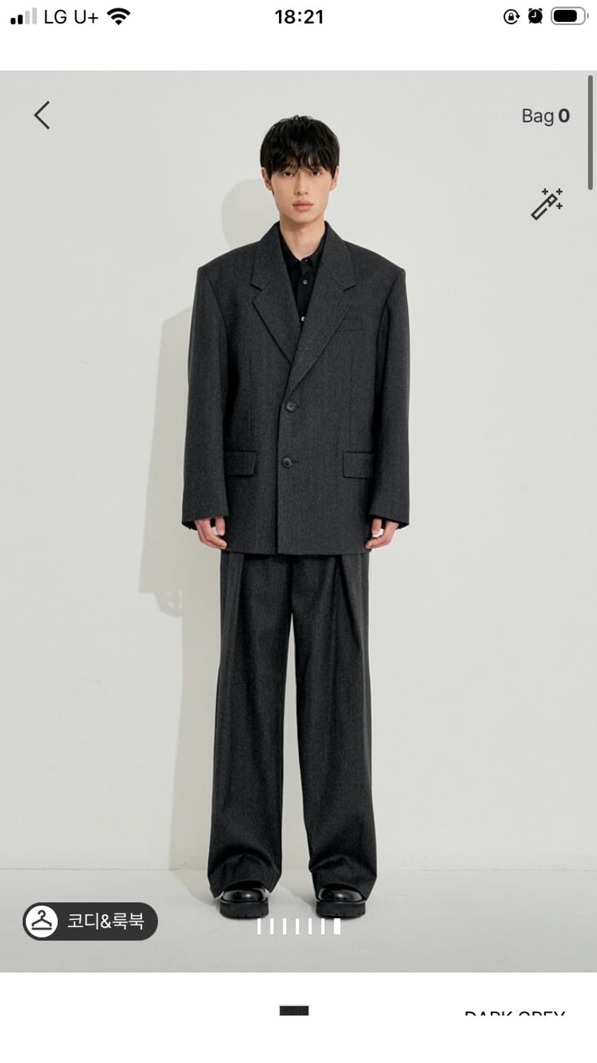 시스템 옴므 울 오버사이즈 셋업 자켓 상품이미지5