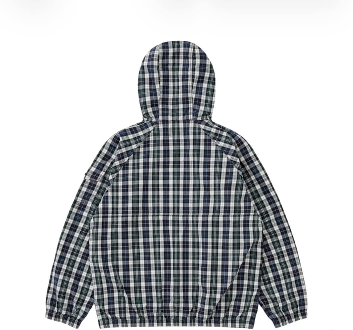 (새상품) 카키스 후디드 윈드 자켓 타탄 S 상품이미지3