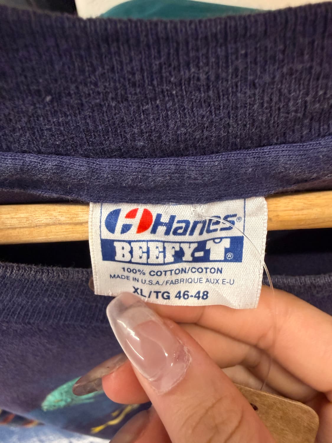 1990s USA hanes 핸드립드 슬리브리스 상품이미지7