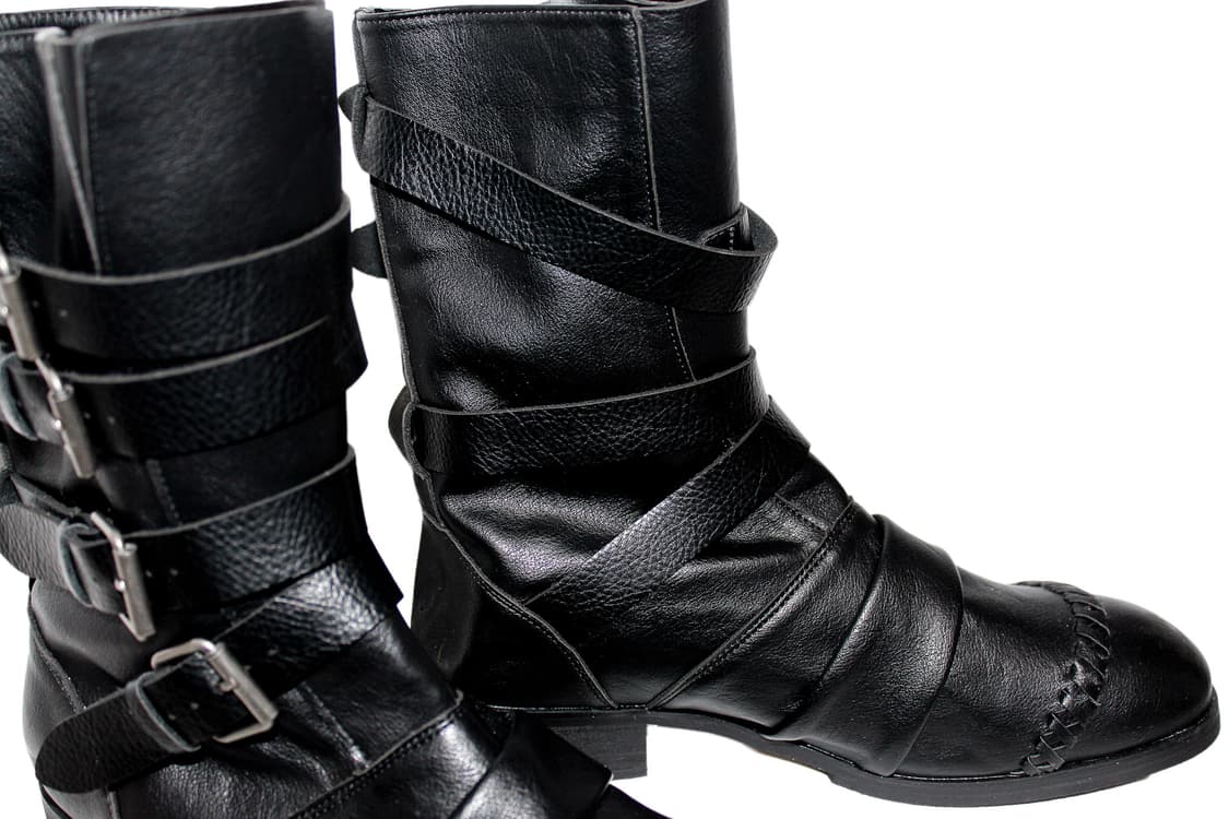 Whoop de doo Buckle Strap Leather Boots 상품이미지5