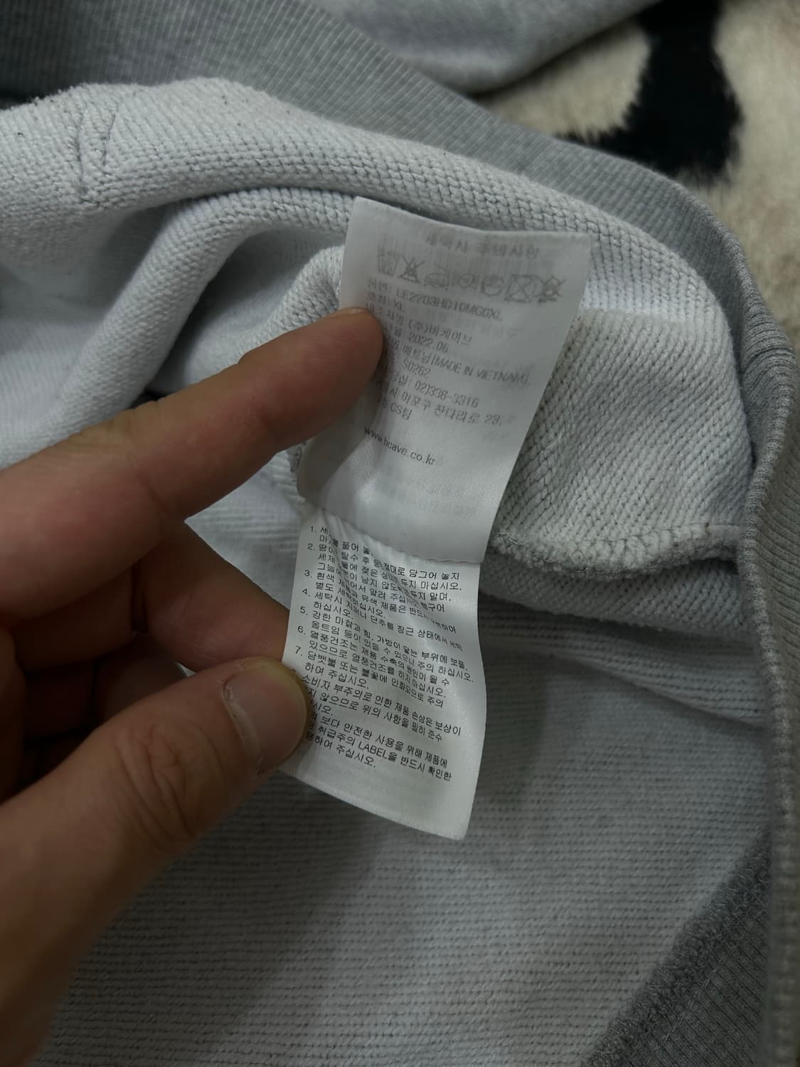 [XL]Lee 스몰 트위치 로고 후드/그레이 상품이미지5