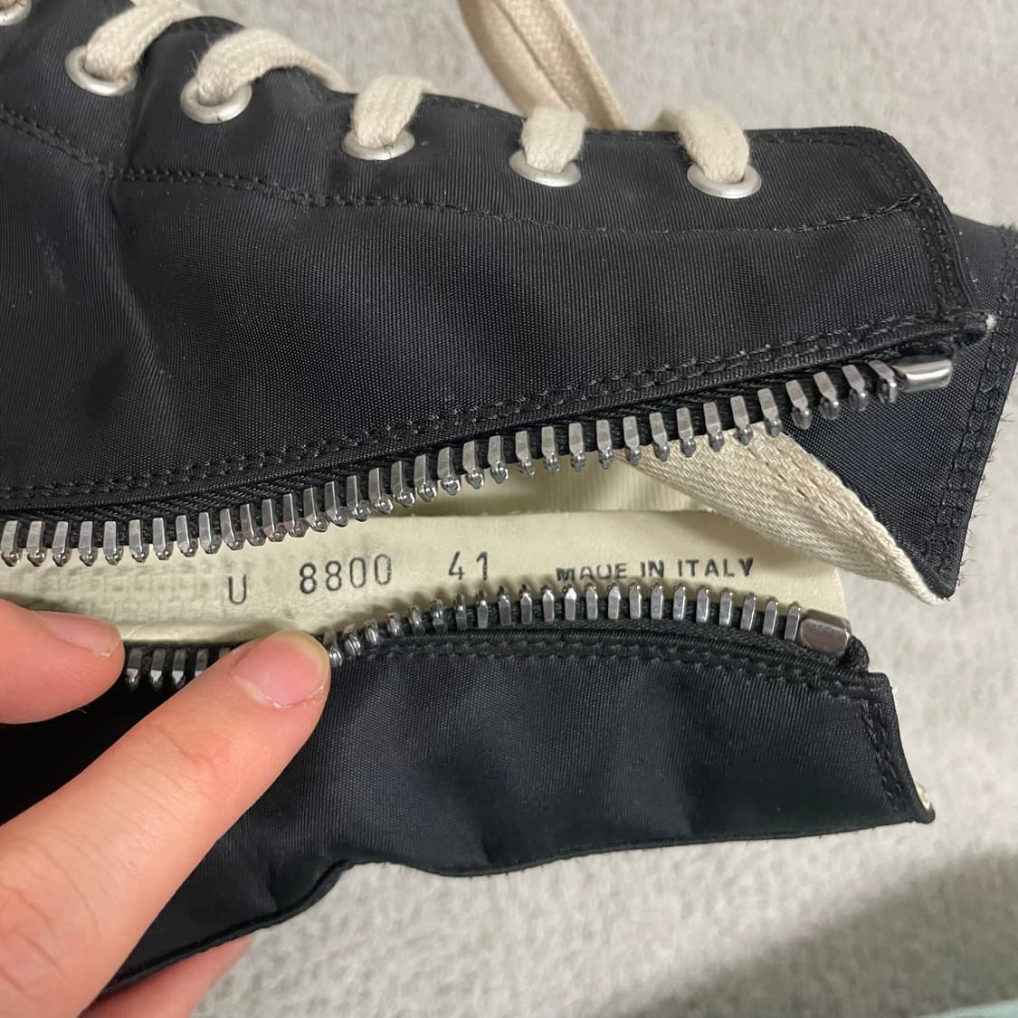 41) 릭오웬스 다크쉐도우 나일론 라몬즈 릭컨 하이탑 상품이미지7