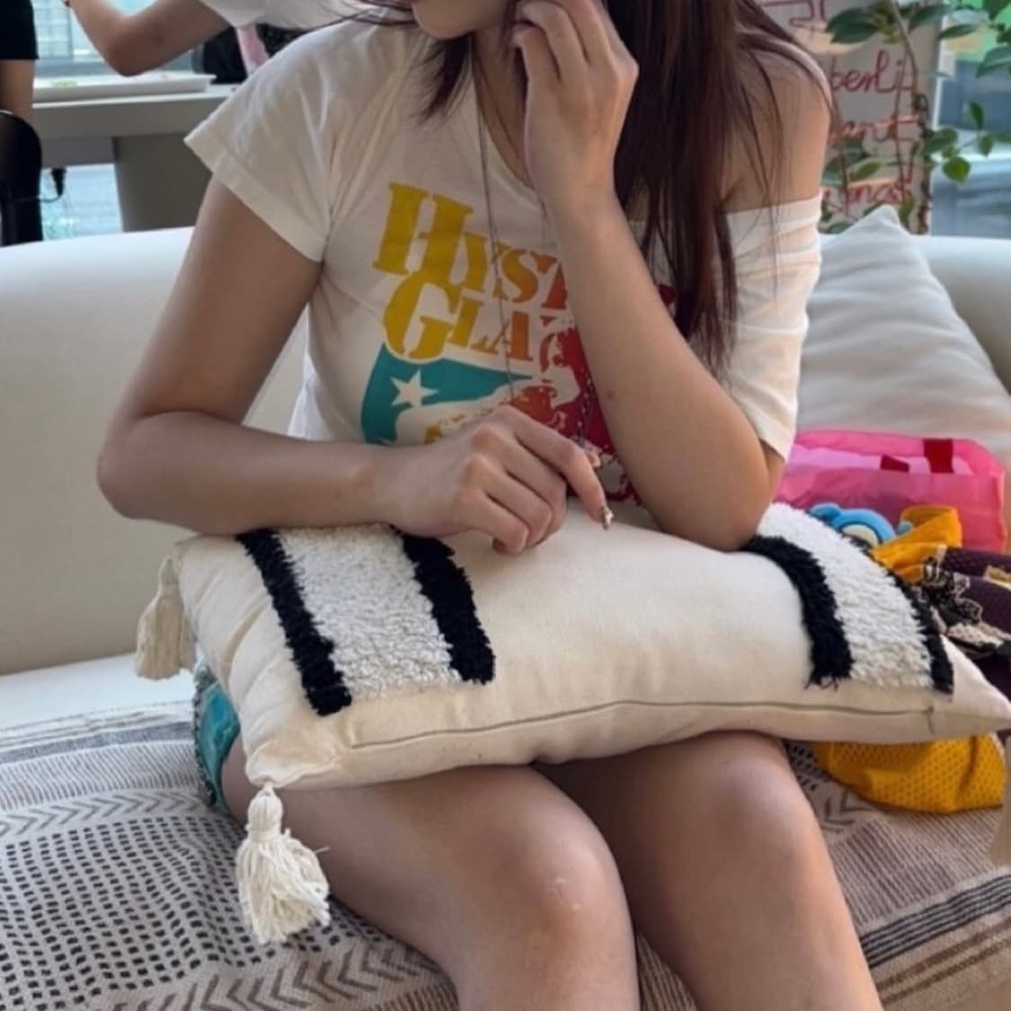 히스테릭글래머 히스걸 화이트 반팔 상품이미지4