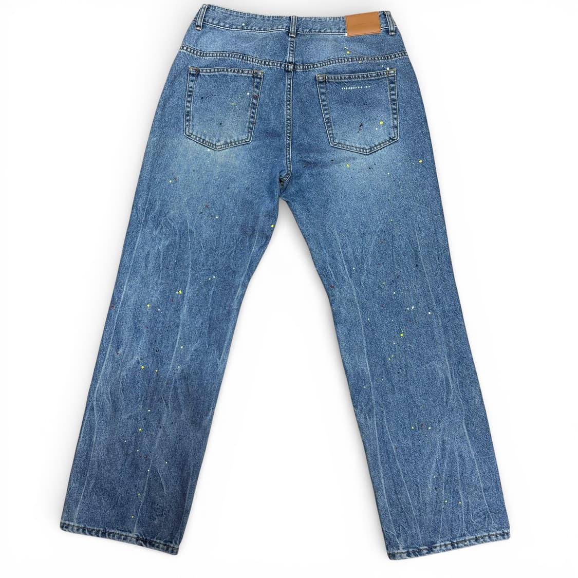 48 페이탈리즘 연청 페인트 디스트로이드 데님팬츠 상품이미지2