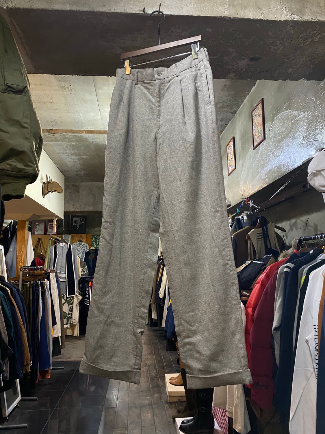 Yohji Yamamoto 요지 베이지 와일드 팬츠 상품이미지1