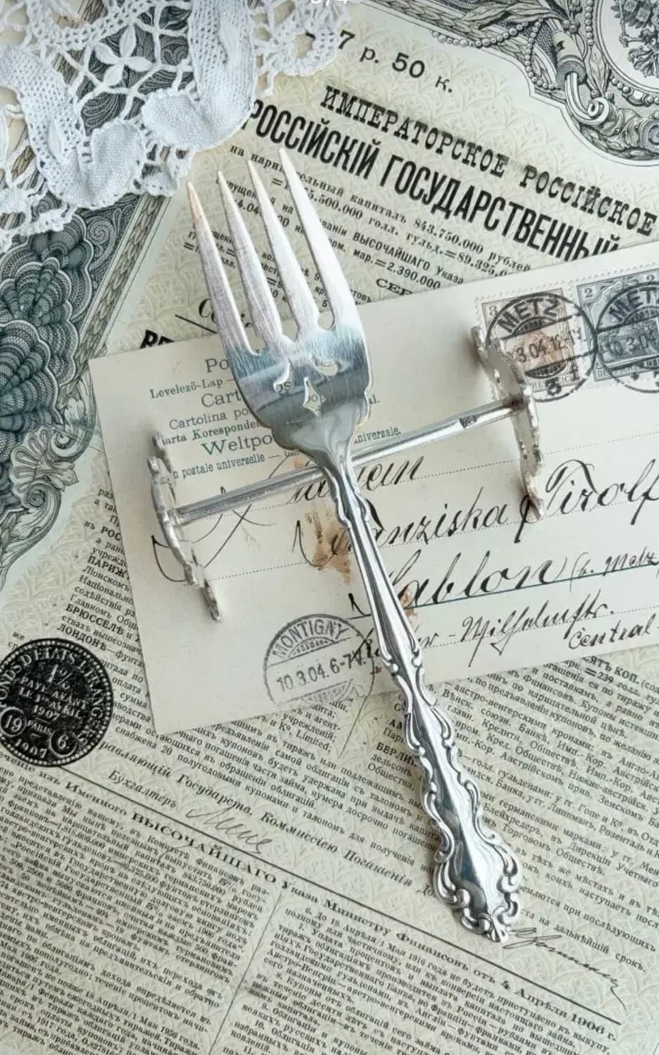 [레어]프랑스 앤틱실버 플레이트 커트러리 받침 나이프레스트 상품이미지3