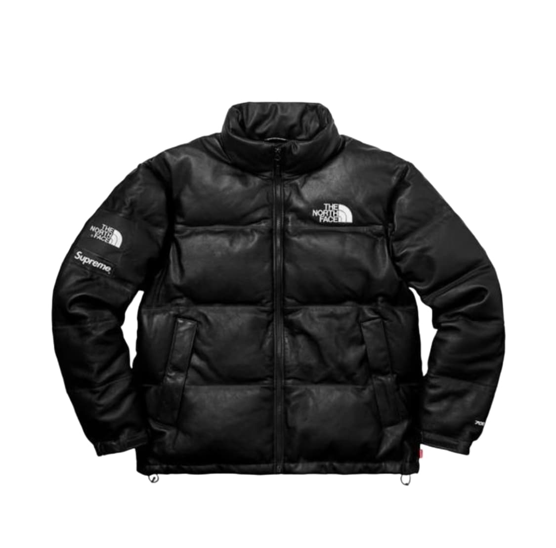 [L] 슈프림 노스페이스 레더 눕시 패딩 블랙 상품이미지1