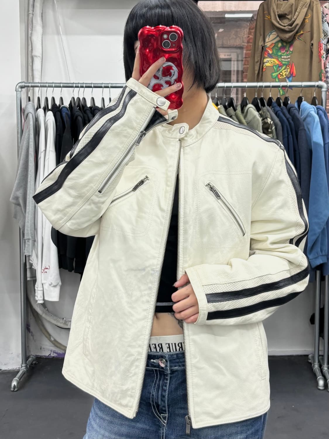 VTG Street Legal 사이드라인 레더 자켓 상품이미지2