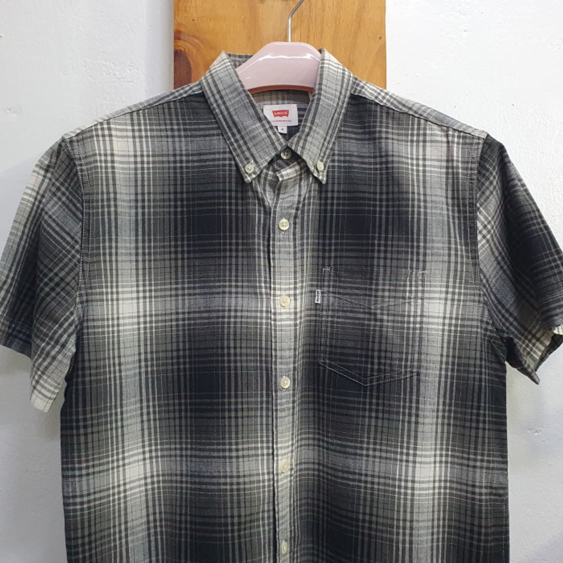 리바이스 반팔 체크 셔츠(95) 상품이미지2