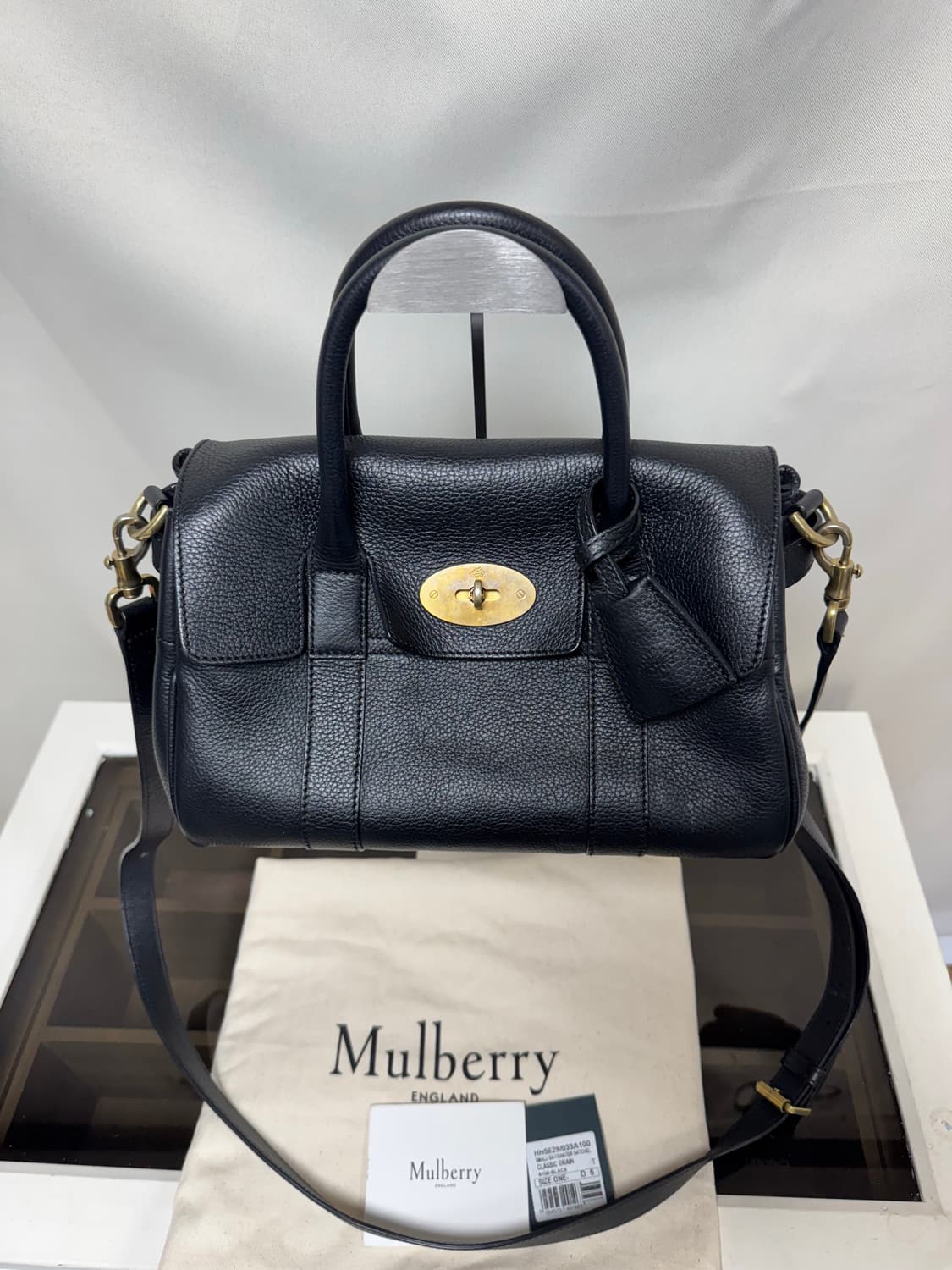 정품 멀버리 베이스워터 스몰 블랙 상품이미지2