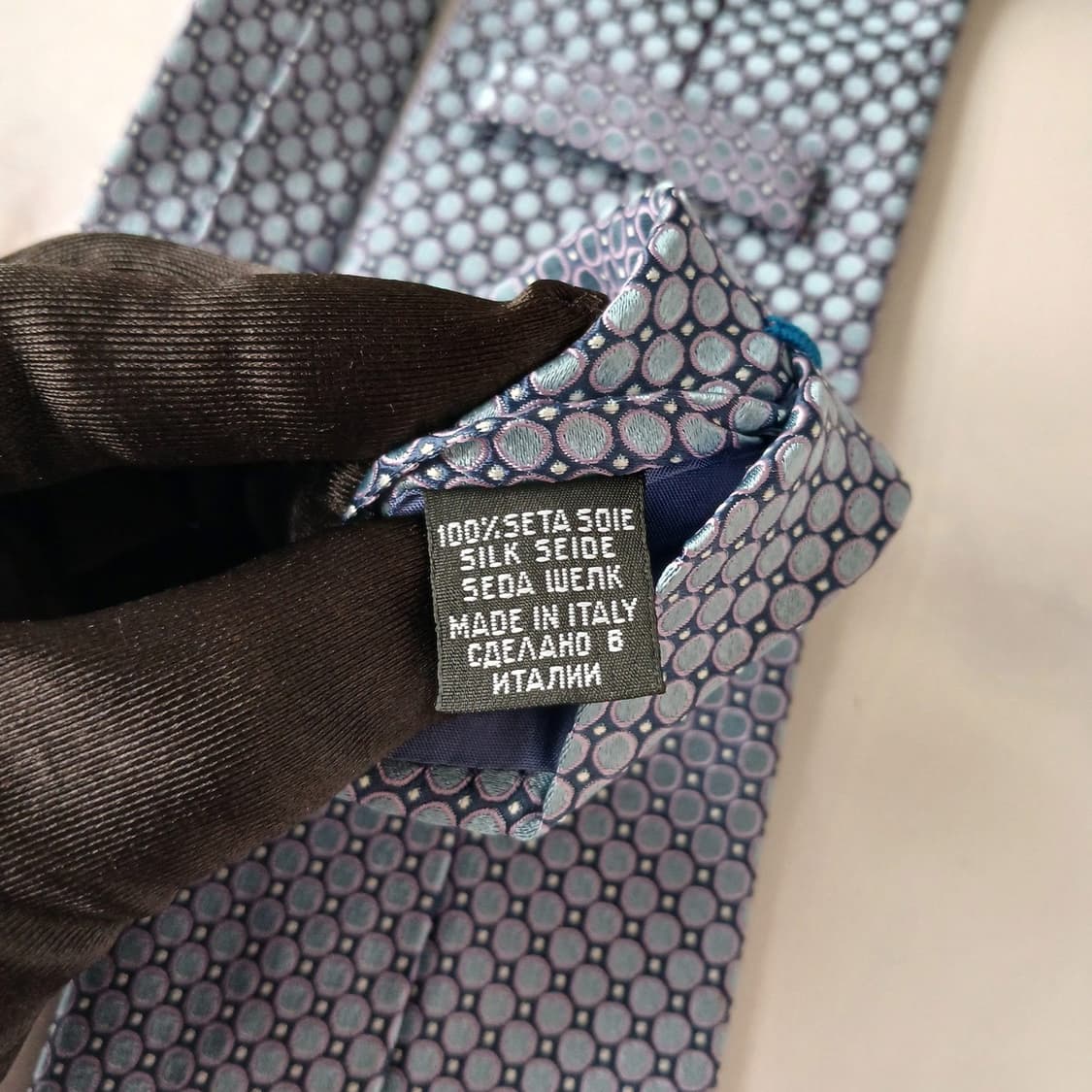 휴고보스 실크 블루 자카드 넥타이 8.4cm A~A+등급 E737 상품이미지7