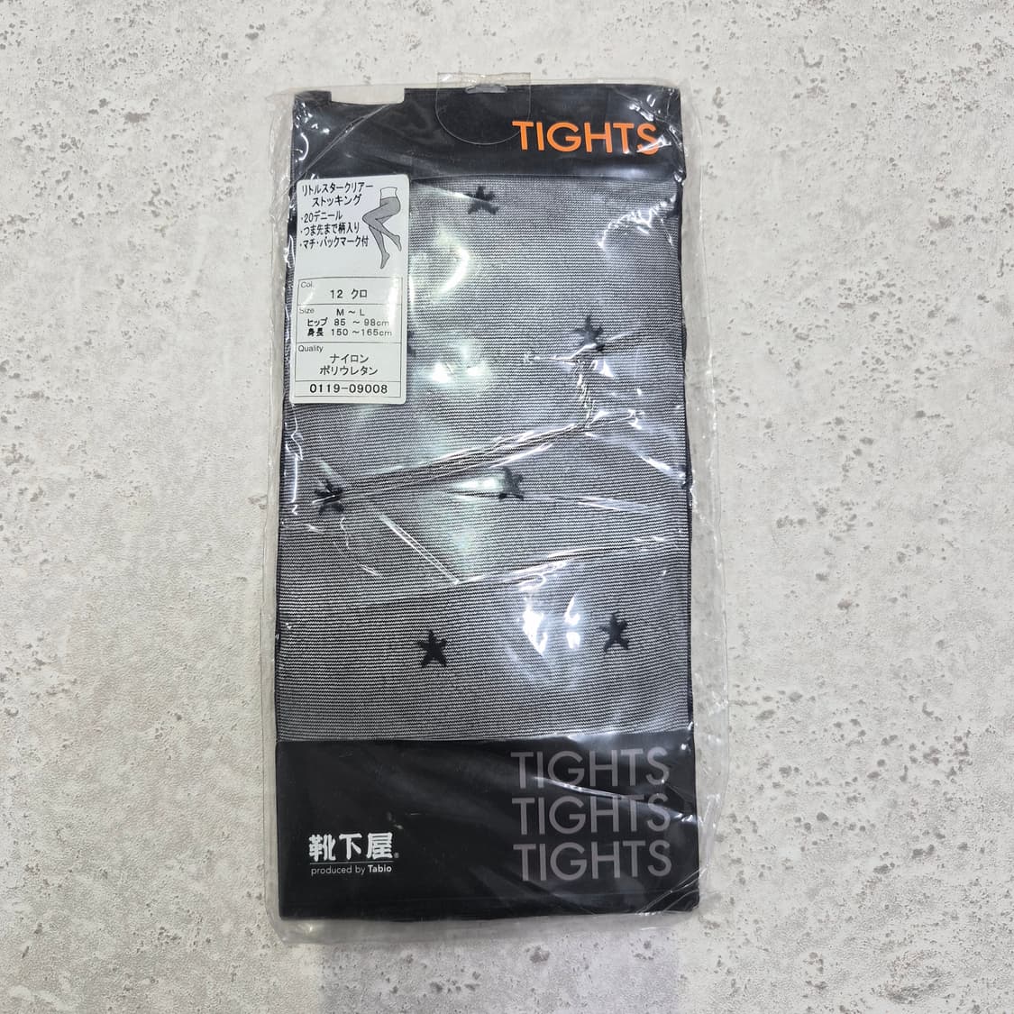 일본 타비오 스타 패턴  블랙 시스루 팬티스타킹 상품이미지4