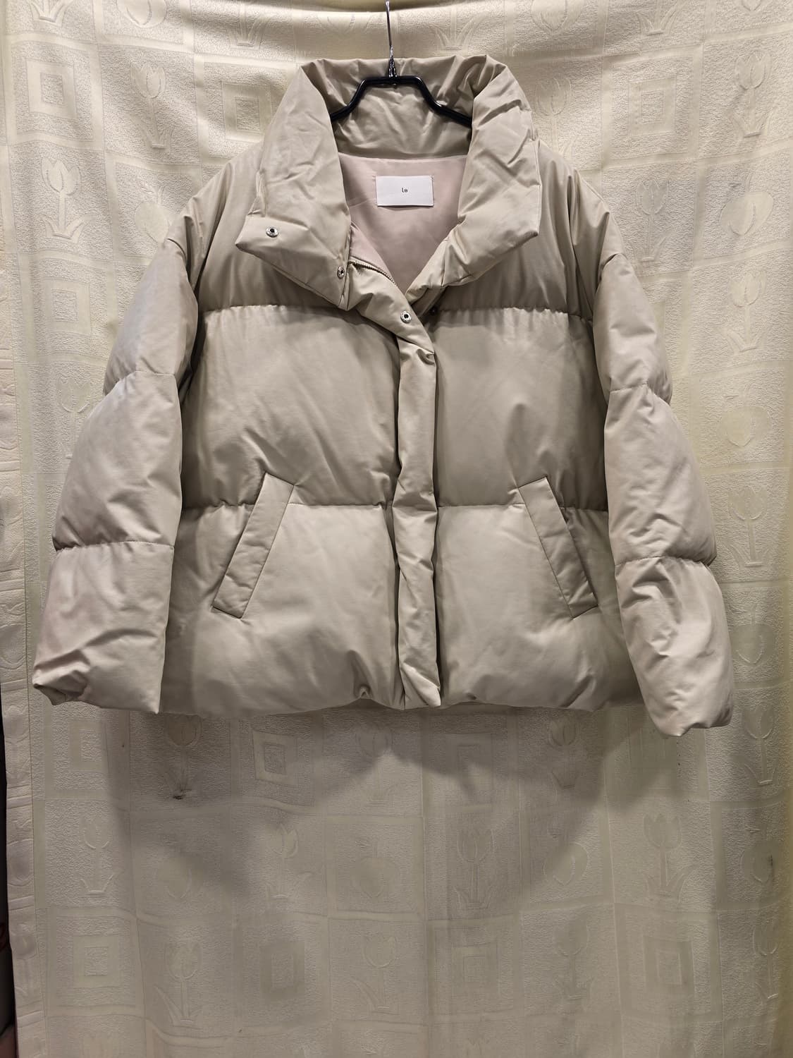 거의새거) 르 Le 아이보리 다운패딩 가죽점퍼 숏자켓 프리사이즈 상품이미지1