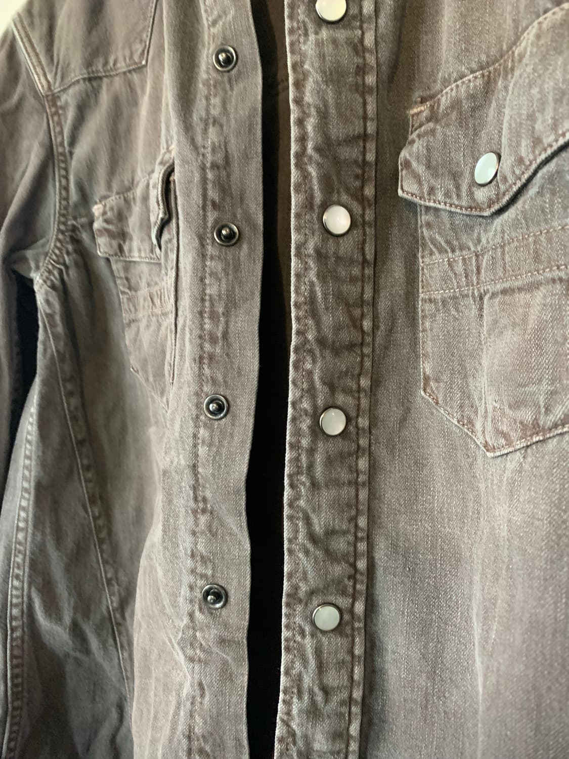 넘버나인 웨스턴 셔츠 브라운 상품이미지5