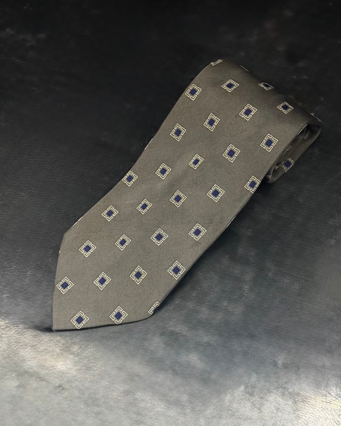 조르지오 아르마니 실크 명품 넥타이 패턴 실버 그레이 회색 락시크 펑크 상품이미지3