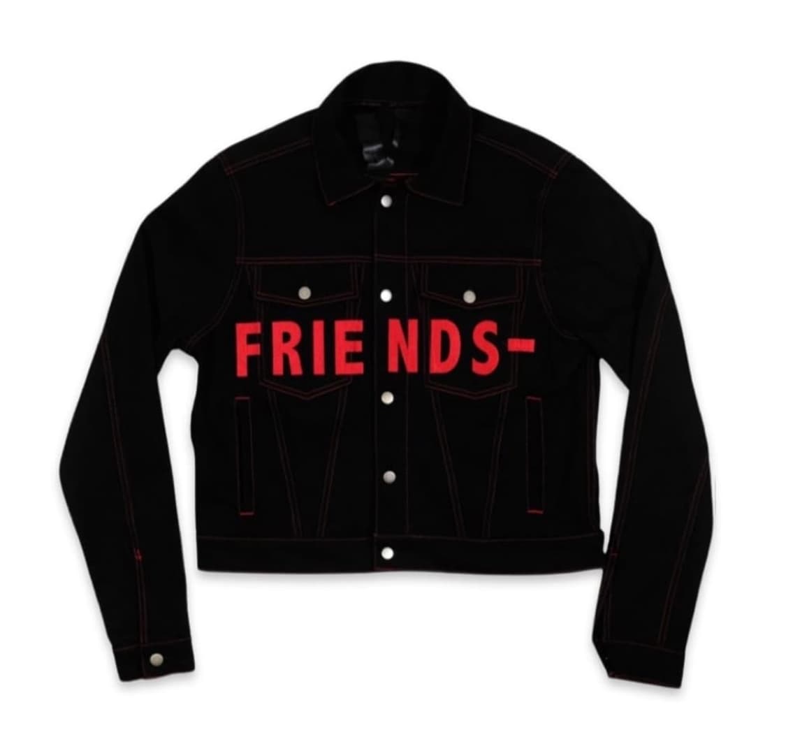 [M] 브이론 프렌즈 데님자켓 미판 레드 상품이미지1