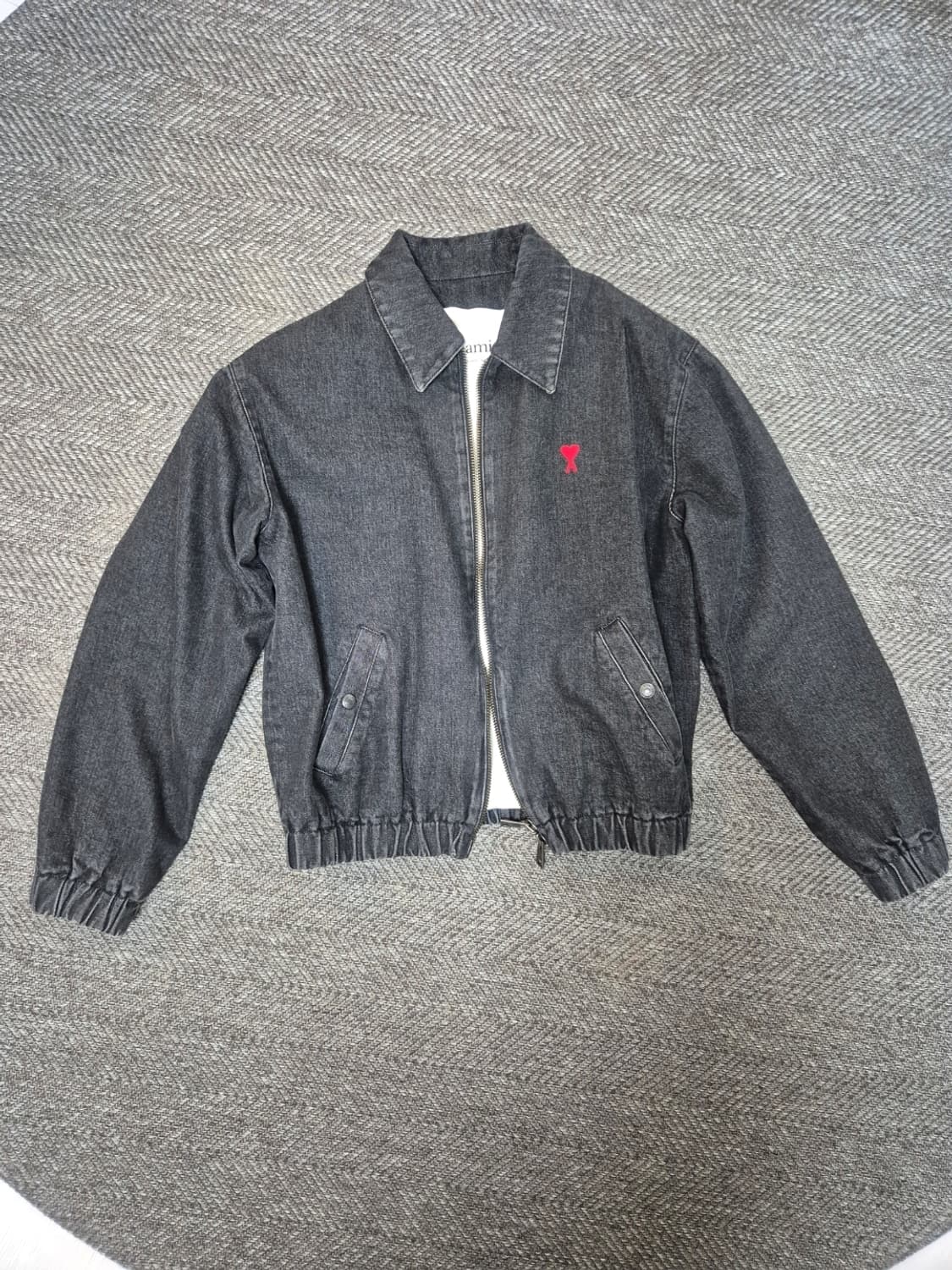 아미 스몰하트 흑청 데님 봄버자켓[L] 상품이미지4
