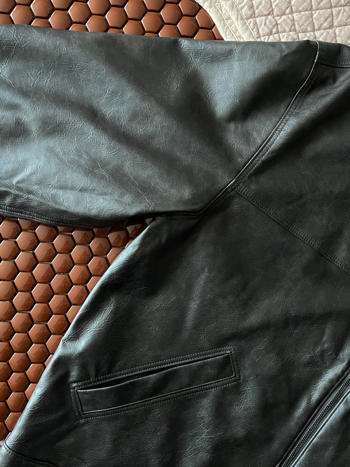 마인드브릿지 워싱레더 트러커 자켓 110 (새상품) 상품이미지5