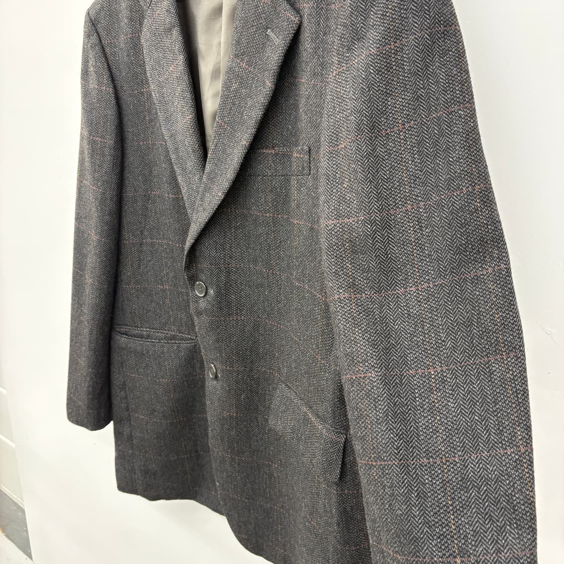 모다 디 이탈리아 헤링본 캐시미어 자켓 남성 XL 상품이미지3
