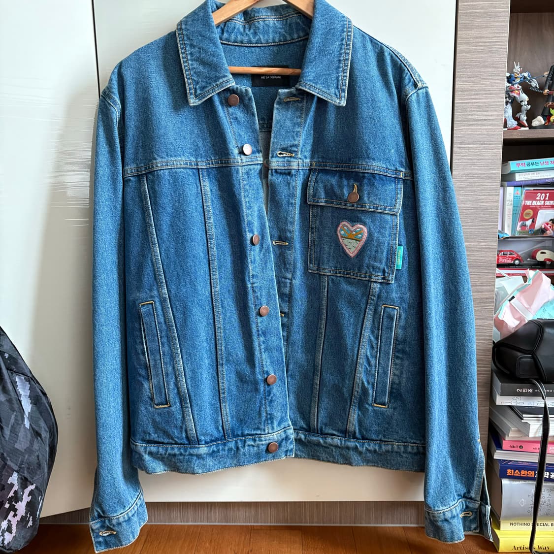 [L] 라스벳 고샤 데님 자수 자켓 상품이미지2
